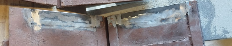 Réparation rouille perforante sur volet métallique