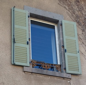 Volets peint en vert Recyclidée