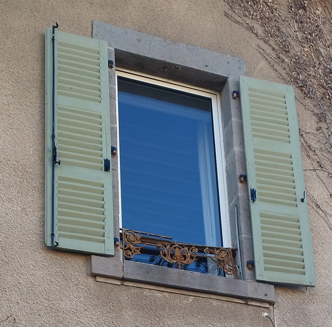 Volets peint en vert Recyclidée